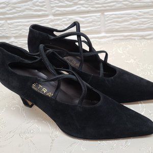 NWOB Petra Firenze Black Suede High Heels Size 9